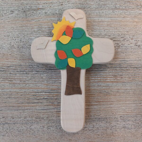 Holzkreuz Baum des Lebens
