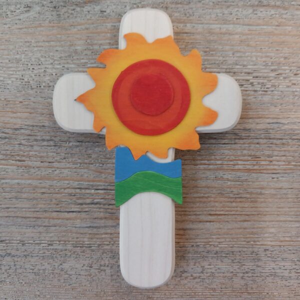 Holzkreuz Sonne