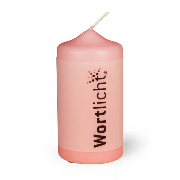 Wortlicht - Kerze für Dich rosa