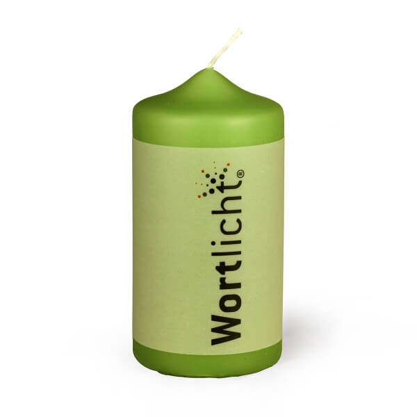 Wortlicht - Kerze für Dich grün