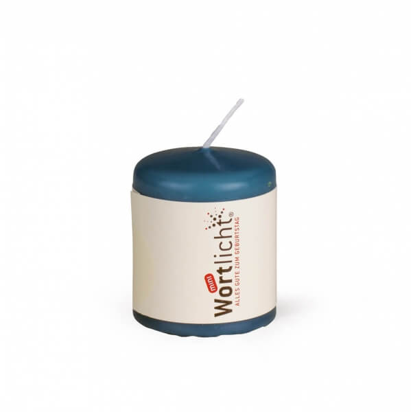 Wortlicht - Kerze mini Geburtstag