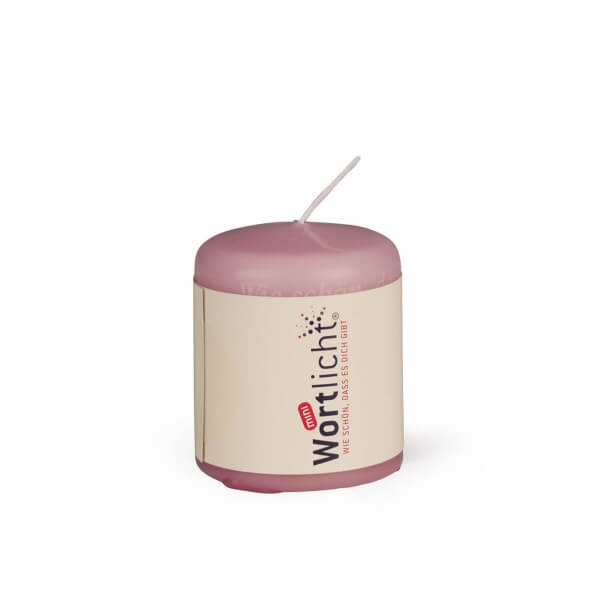 Wortlicht - Kerze mini Wie schön dass es Dich gibt
