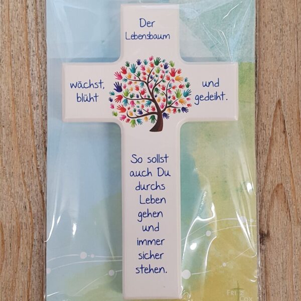 Holzkreuz "Lebensbaum"