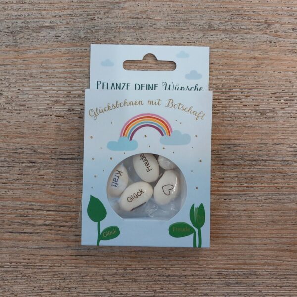Glücksbohnen mit Botschaft